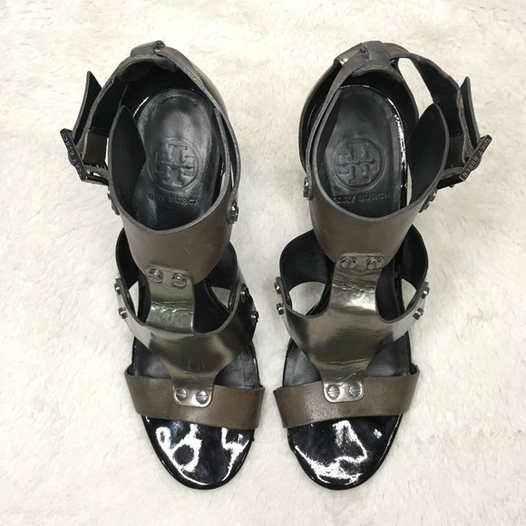 Tory Burch Teagan Gladiator Strappy Leather Heels - Picture 3 of 10